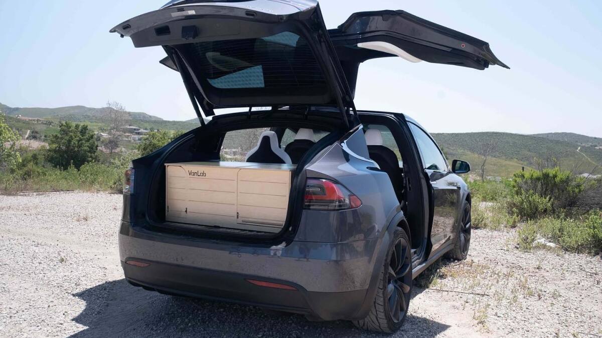 2K Ikea like camper kit turns Tesla Model X or RAV4 into a micro RV